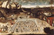 CRANACH, Lucas the Elder The Fountain of Youth USA oil painting artist